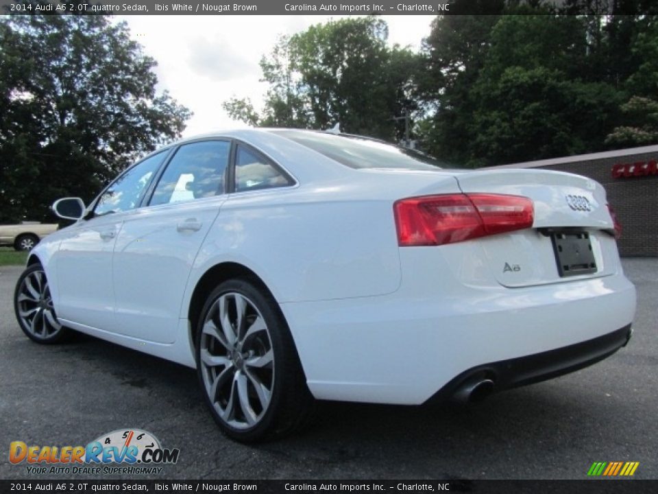 2014 Audi A6 2.0T quattro Sedan Ibis White / Nougat Brown Photo #8