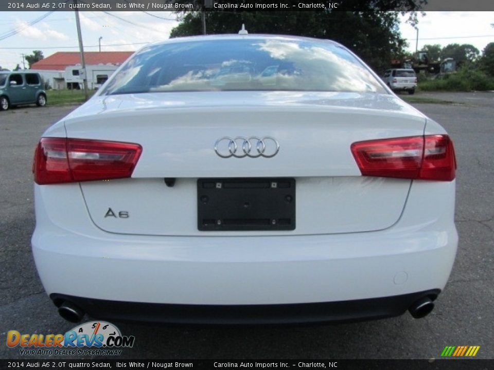 2014 Audi A6 2.0T quattro Sedan Ibis White / Nougat Brown Photo #9