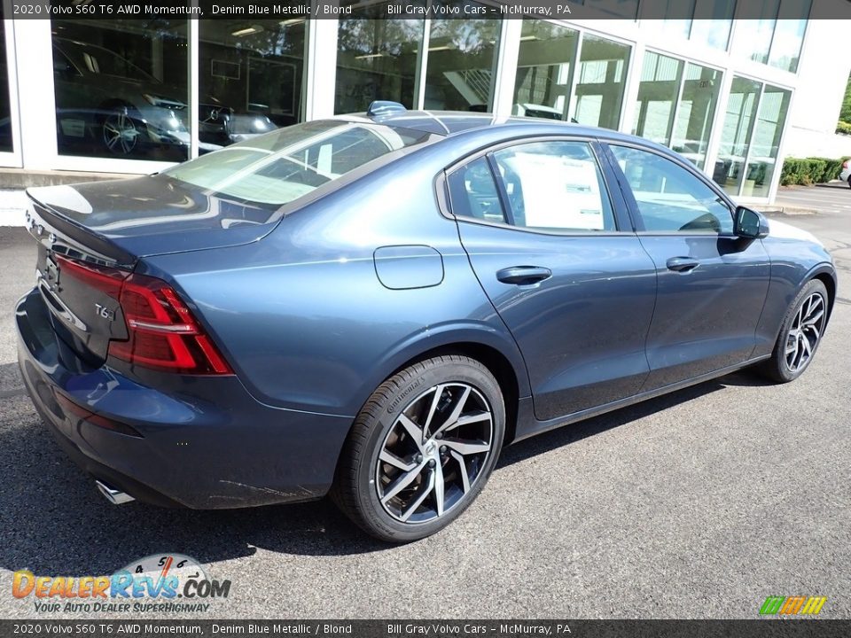 2020 Volvo S60 T6 AWD Momentum Denim Blue Metallic / Blond Photo #2