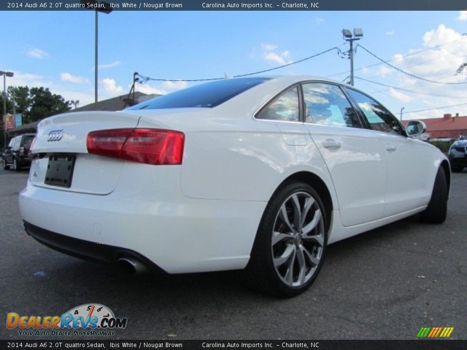 2014 Audi A6 2.0T quattro Sedan Ibis White / Nougat Brown Photo #10