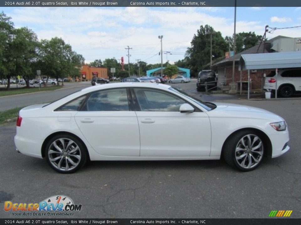 2014 Audi A6 2.0T quattro Sedan Ibis White / Nougat Brown Photo #11