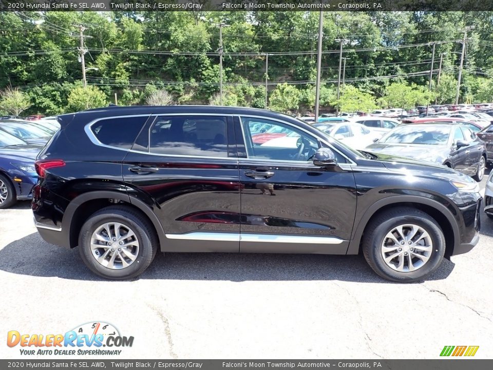 2020 Hyundai Santa Fe SEL AWD Twilight Black / Espresso/Gray Photo #1