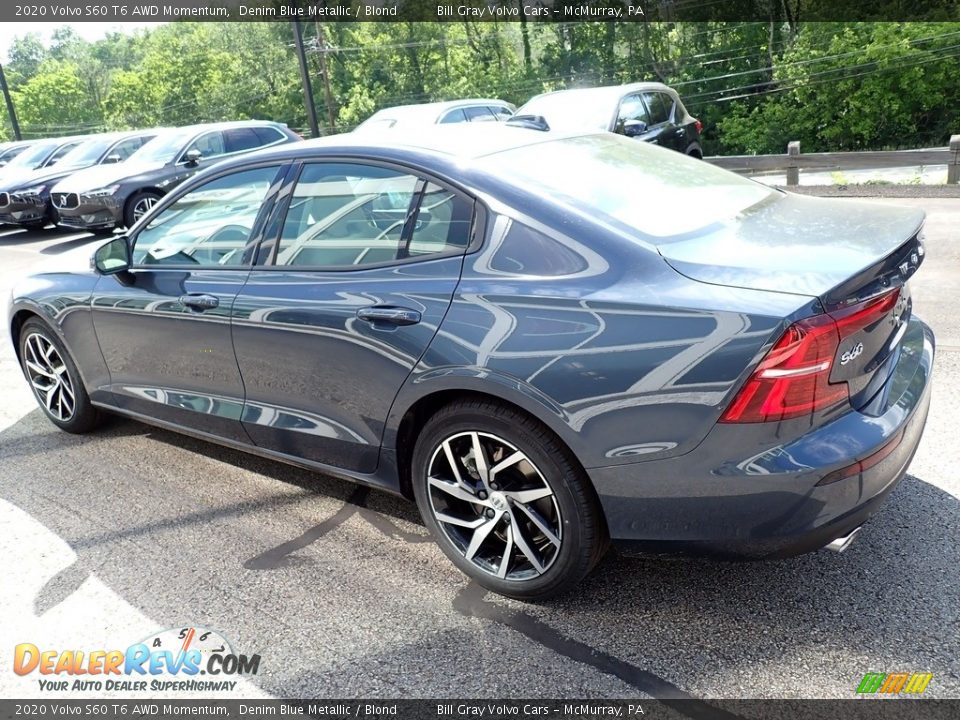 2020 Volvo S60 T6 AWD Momentum Denim Blue Metallic / Blond Photo #4