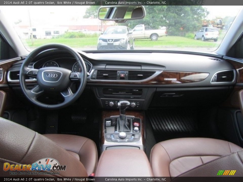 2014 Audi A6 2.0T quattro Sedan Ibis White / Nougat Brown Photo #13