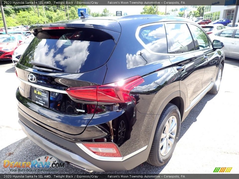 2020 Hyundai Santa Fe SEL AWD Twilight Black / Espresso/Gray Photo #2