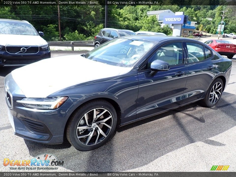 2020 Volvo S60 T6 AWD Momentum Denim Blue Metallic / Blond Photo #5