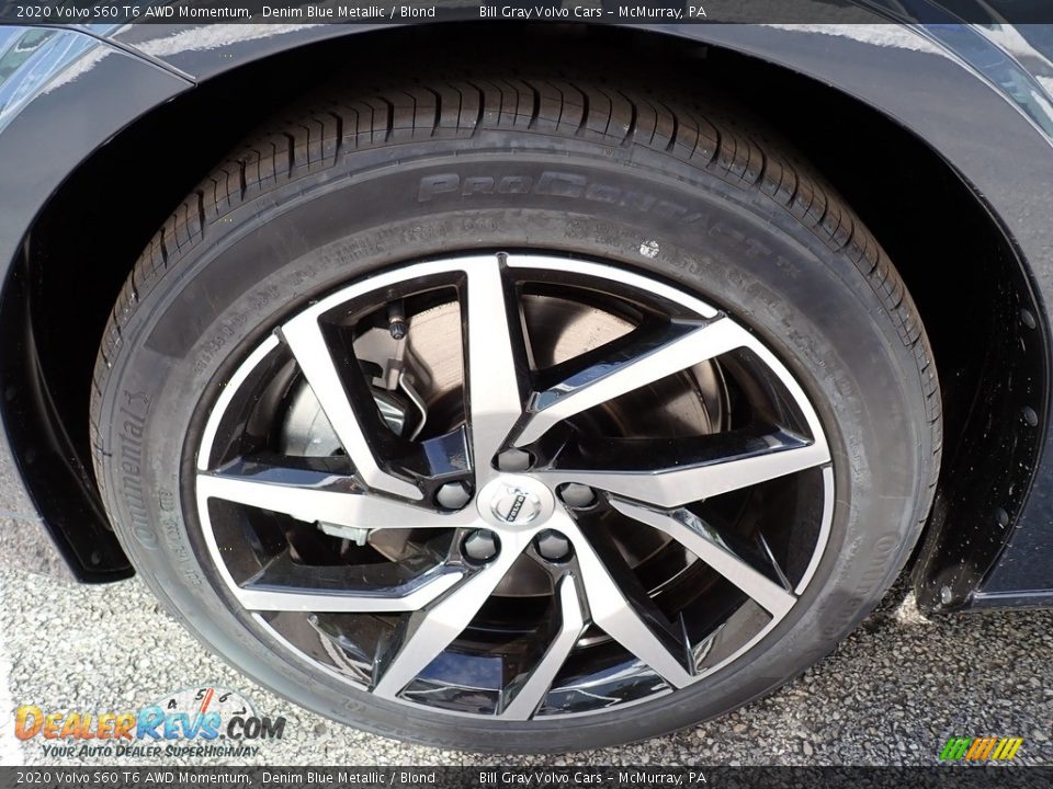 2020 Volvo S60 T6 AWD Momentum Denim Blue Metallic / Blond Photo #6