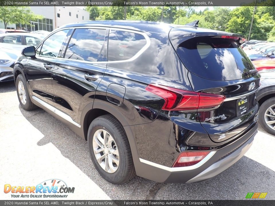 2020 Hyundai Santa Fe SEL AWD Twilight Black / Espresso/Gray Photo #4