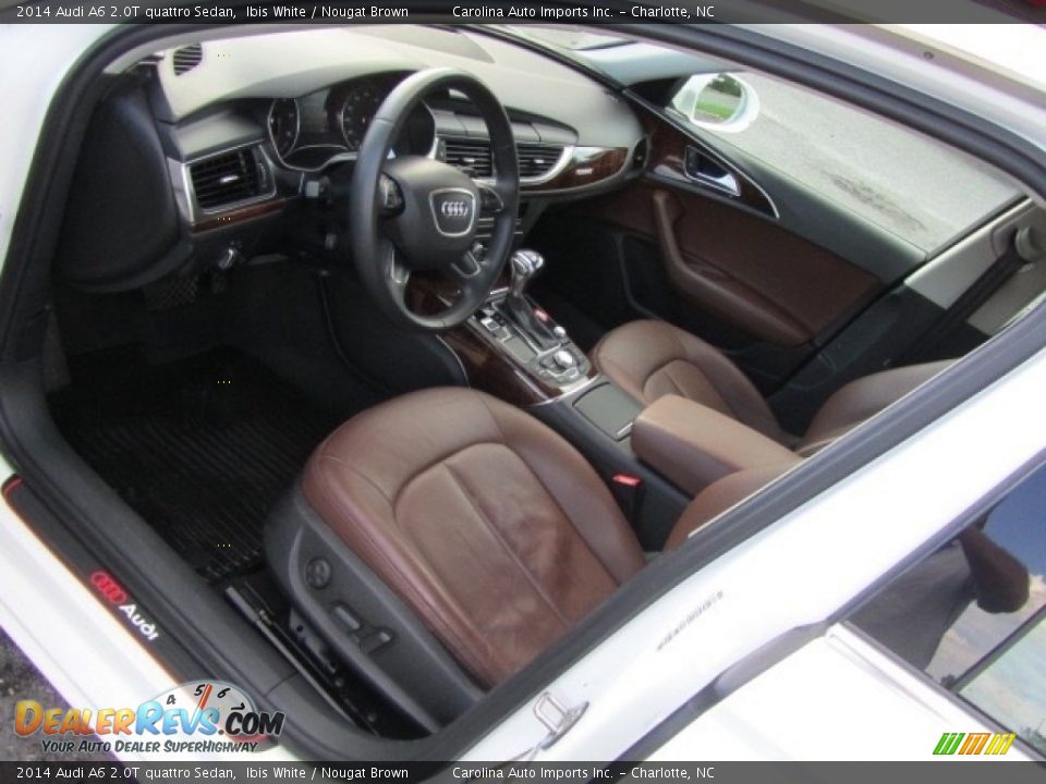 2014 Audi A6 2.0T quattro Sedan Ibis White / Nougat Brown Photo #17