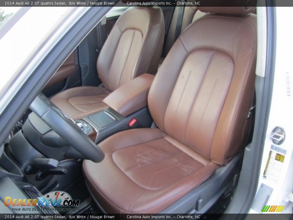 2014 Audi A6 2.0T quattro Sedan Ibis White / Nougat Brown Photo #18