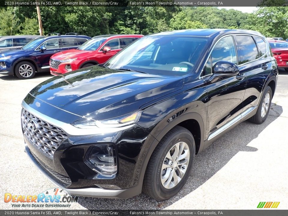 2020 Hyundai Santa Fe SEL AWD Twilight Black / Espresso/Gray Photo #6