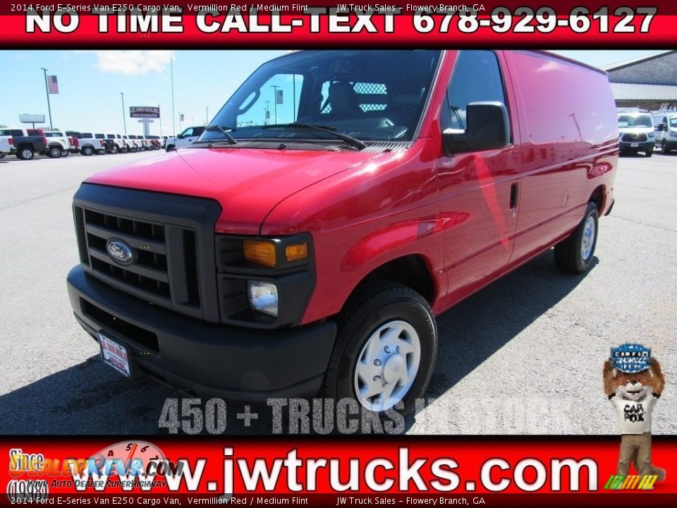 2014 Ford E-Series Van E250 Cargo Van Vermillion Red / Medium Flint Photo #1