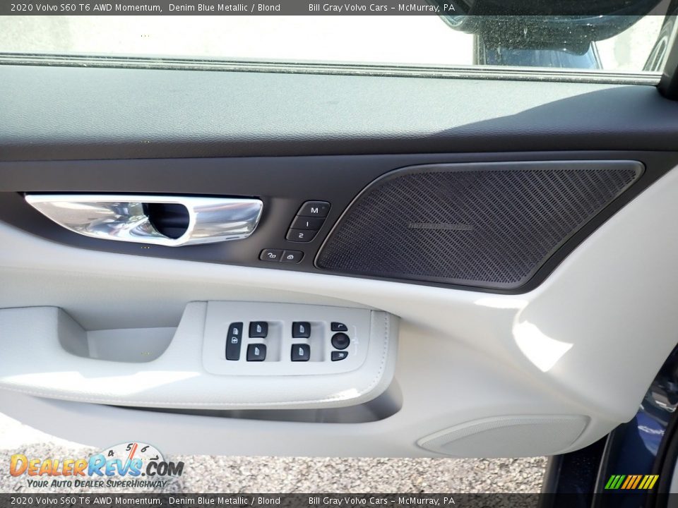 2020 Volvo S60 T6 AWD Momentum Denim Blue Metallic / Blond Photo #10