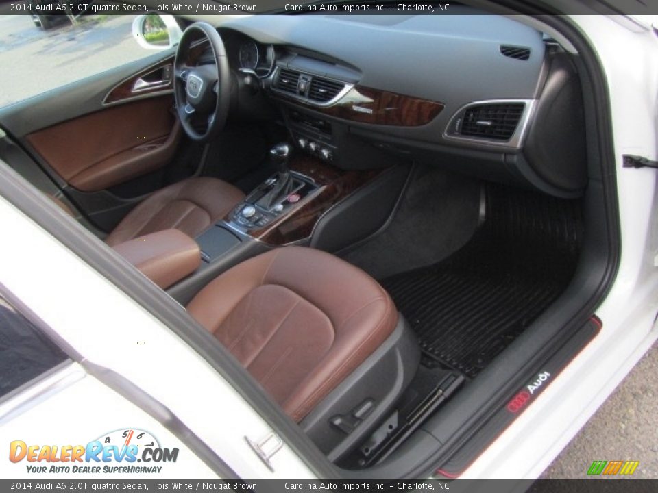 2014 Audi A6 2.0T quattro Sedan Ibis White / Nougat Brown Photo #21