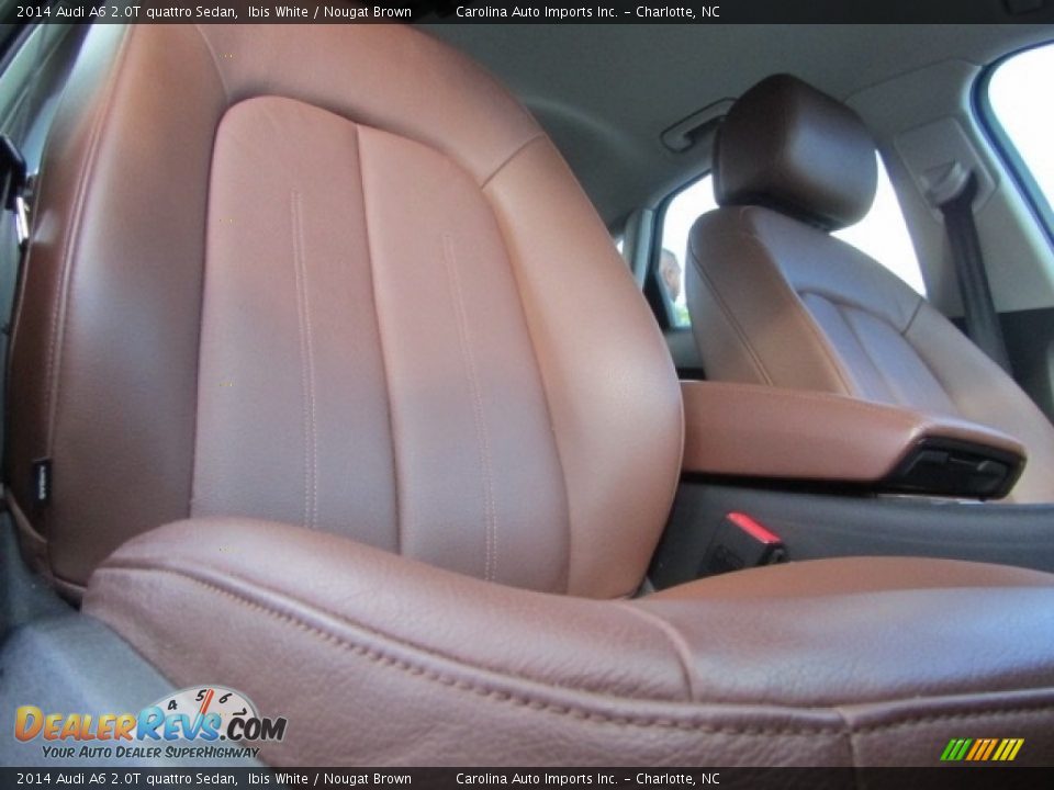 2014 Audi A6 2.0T quattro Sedan Ibis White / Nougat Brown Photo #22