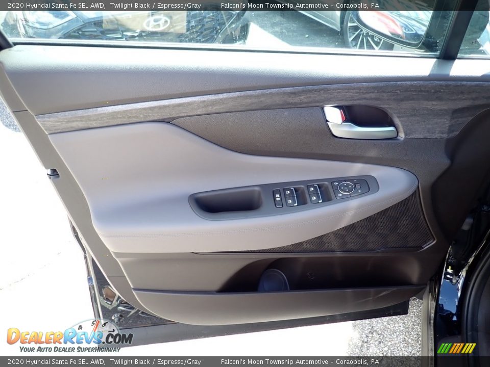 2020 Hyundai Santa Fe SEL AWD Twilight Black / Espresso/Gray Photo #10