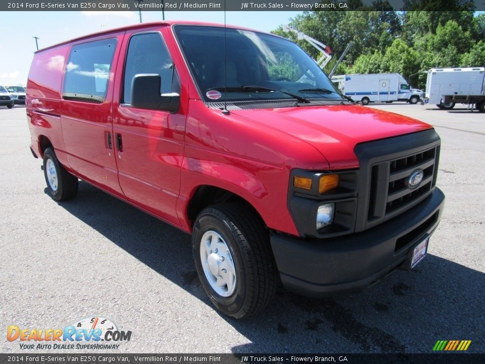 2014 Ford E-Series Van E250 Cargo Van Vermillion Red / Medium Flint Photo #7
