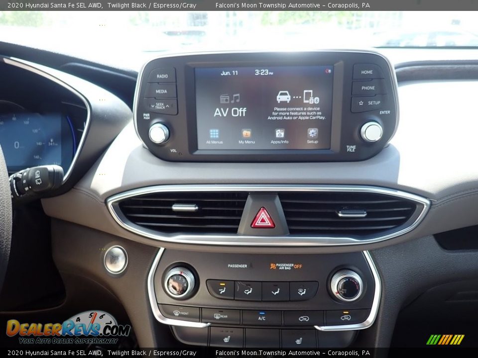 2020 Hyundai Santa Fe SEL AWD Twilight Black / Espresso/Gray Photo #13
