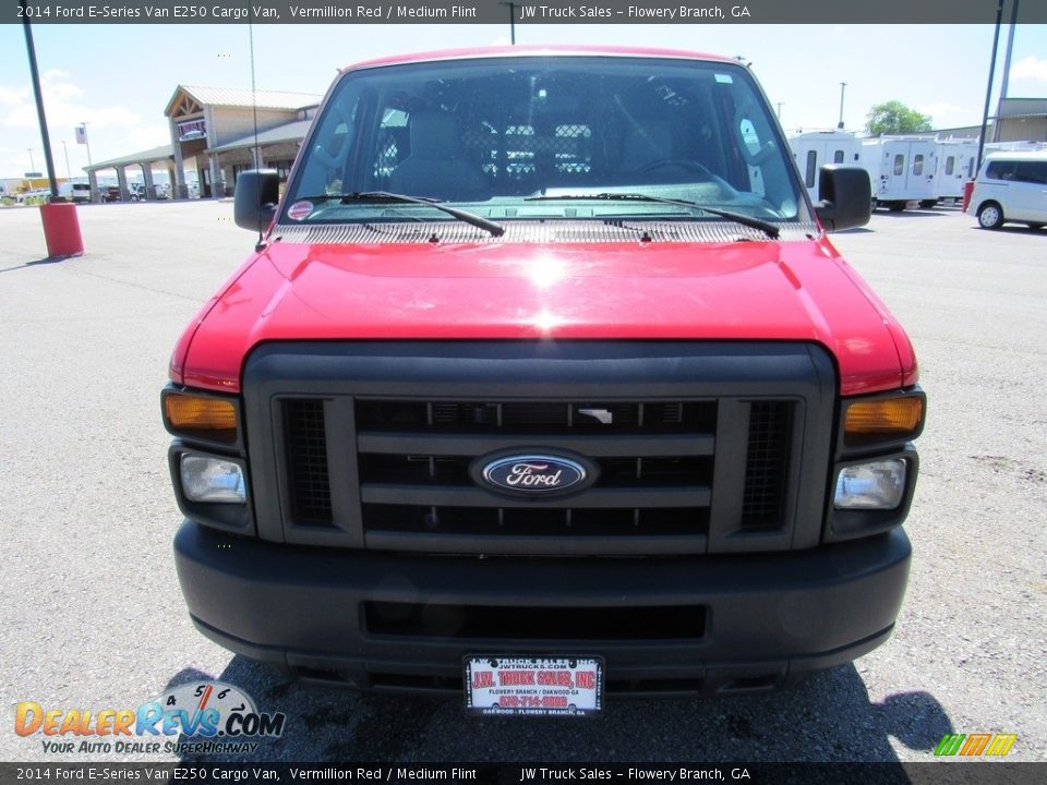 2014 Ford E-Series Van E250 Cargo Van Vermillion Red / Medium Flint Photo #8