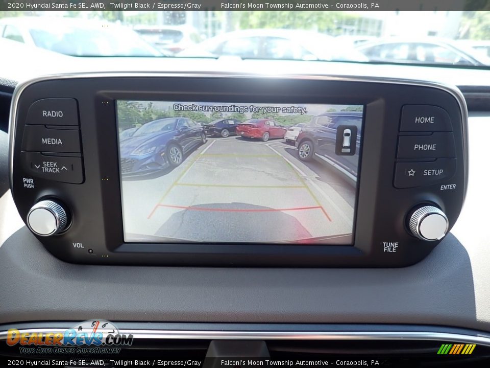2020 Hyundai Santa Fe SEL AWD Twilight Black / Espresso/Gray Photo #14