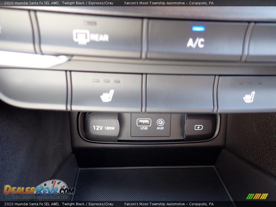 2020 Hyundai Santa Fe SEL AWD Twilight Black / Espresso/Gray Photo #15