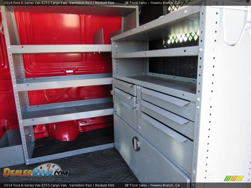 2014 Ford E-Series Van E250 Cargo Van Vermillion Red / Medium Flint Photo #24