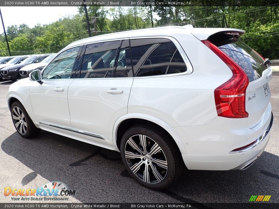 2020 Volvo XC90 T6 AWD Inscription Crystal White Metallic / Blond Photo #4