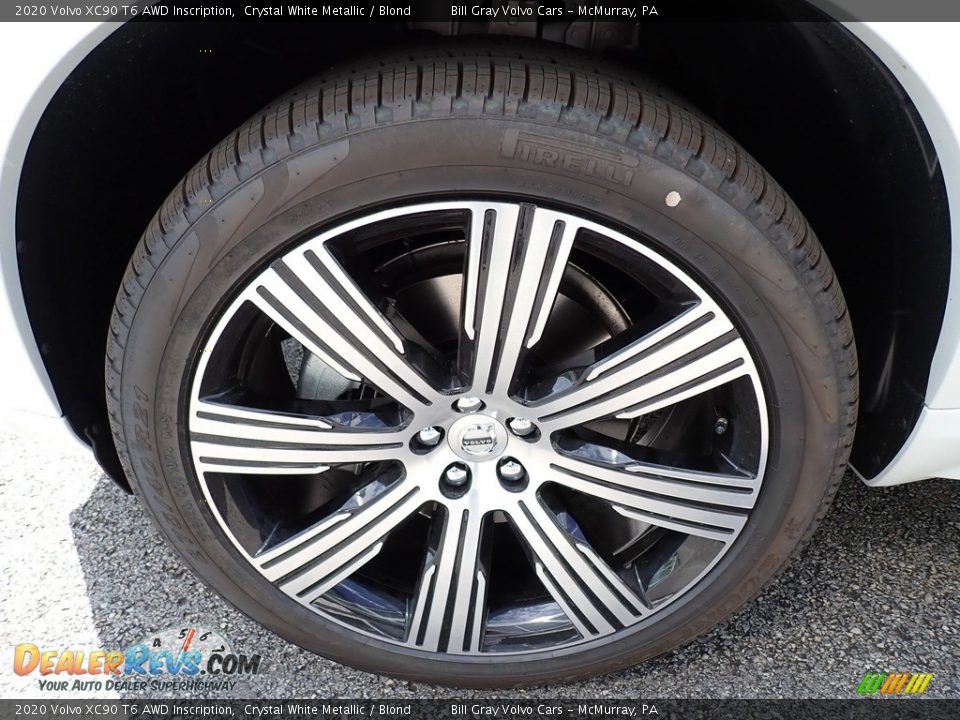 2020 Volvo XC90 T6 AWD Inscription Crystal White Metallic / Blond Photo #6