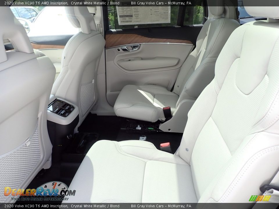 2020 Volvo XC90 T6 AWD Inscription Crystal White Metallic / Blond Photo #8
