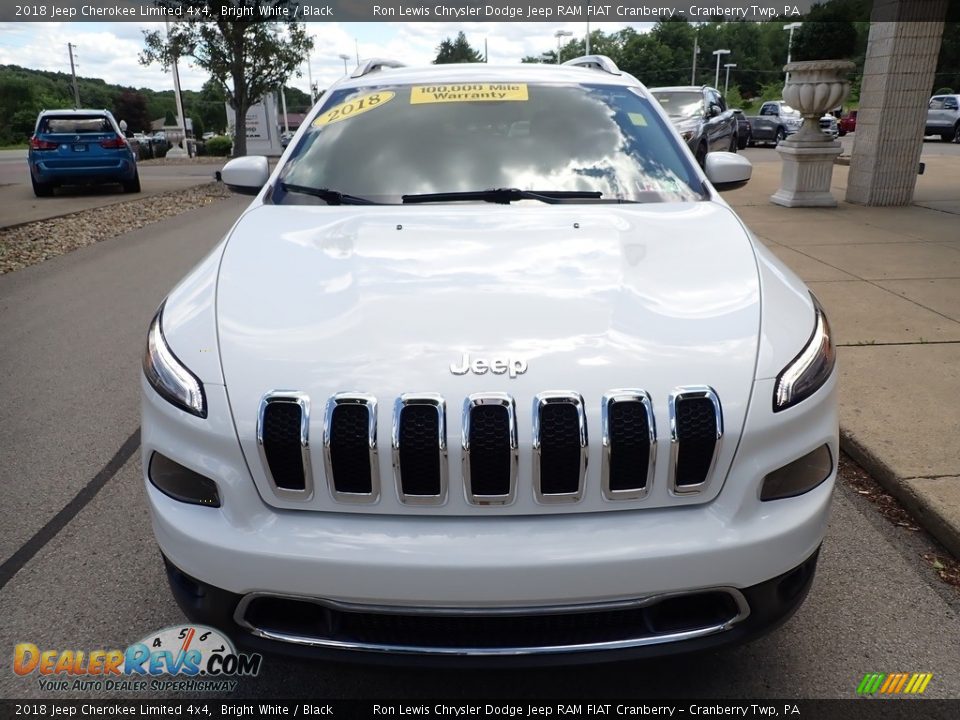 2018 Jeep Cherokee Limited 4x4 Bright White / Black Photo #4