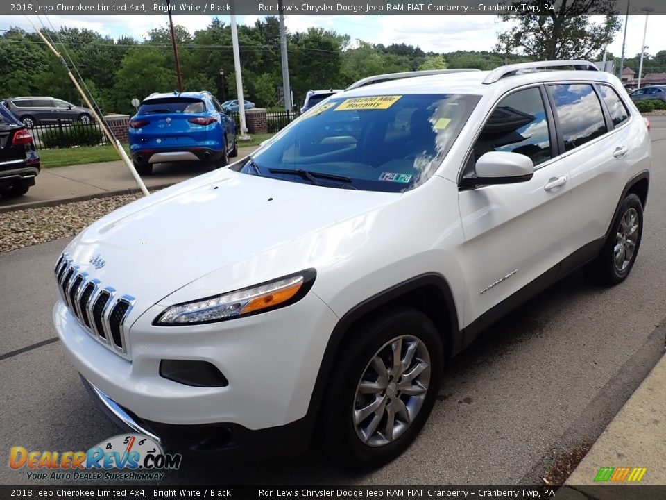 2018 Jeep Cherokee Limited 4x4 Bright White / Black Photo #5