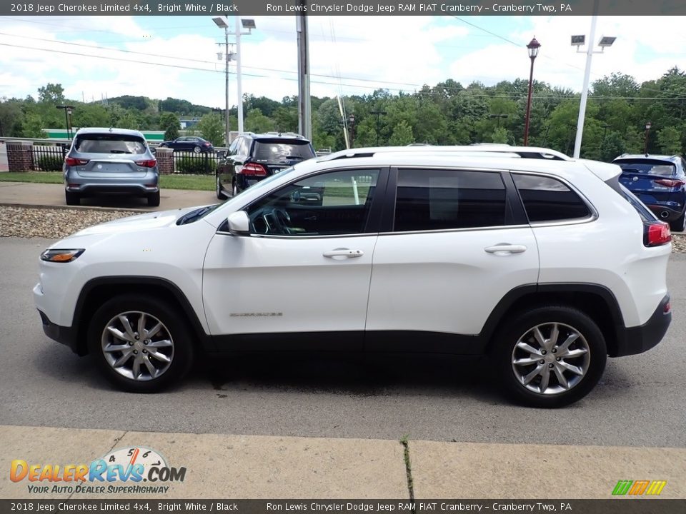 2018 Jeep Cherokee Limited 4x4 Bright White / Black Photo #6