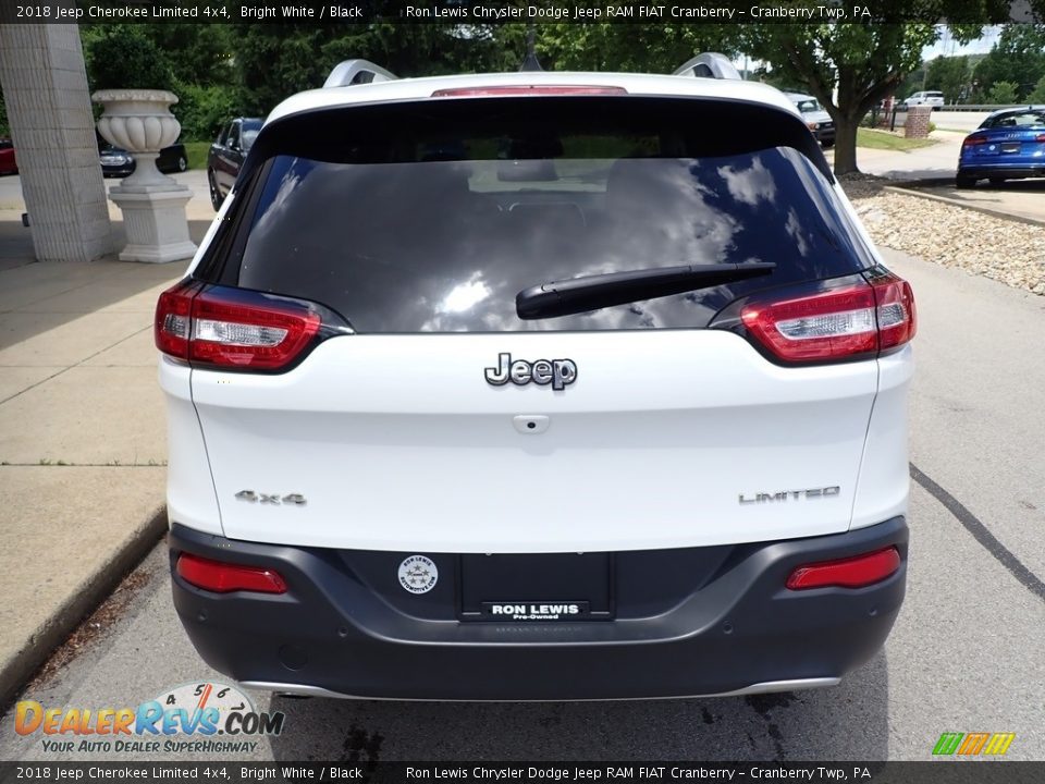 2018 Jeep Cherokee Limited 4x4 Bright White / Black Photo #8