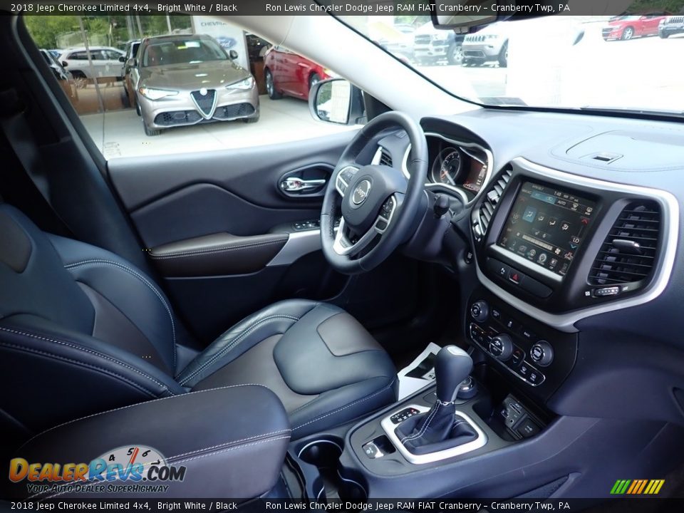 2018 Jeep Cherokee Limited 4x4 Bright White / Black Photo #12