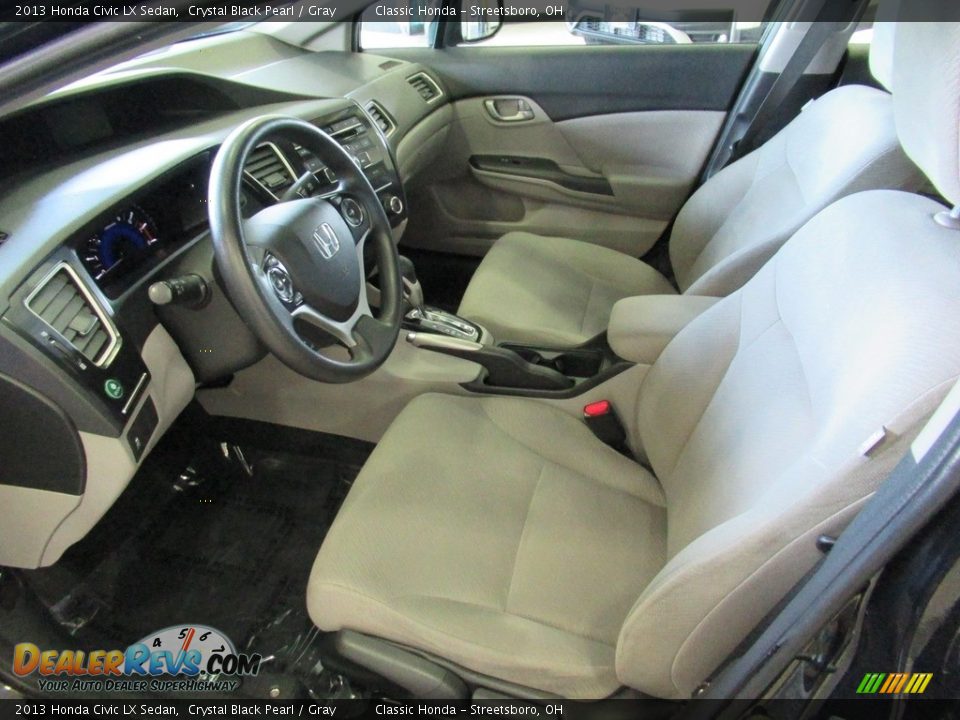 2013 Honda Civic LX Sedan Crystal Black Pearl / Gray Photo #27