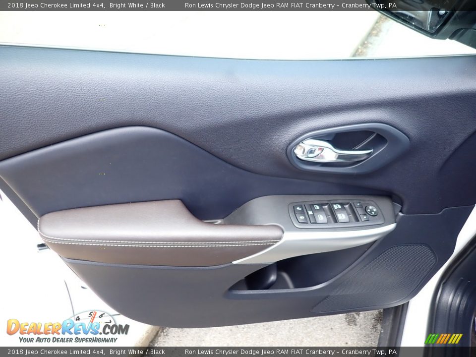 2018 Jeep Cherokee Limited 4x4 Bright White / Black Photo #14