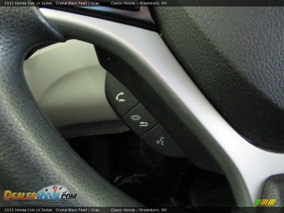 2013 Honda Civic LX Sedan Crystal Black Pearl / Gray Photo #29