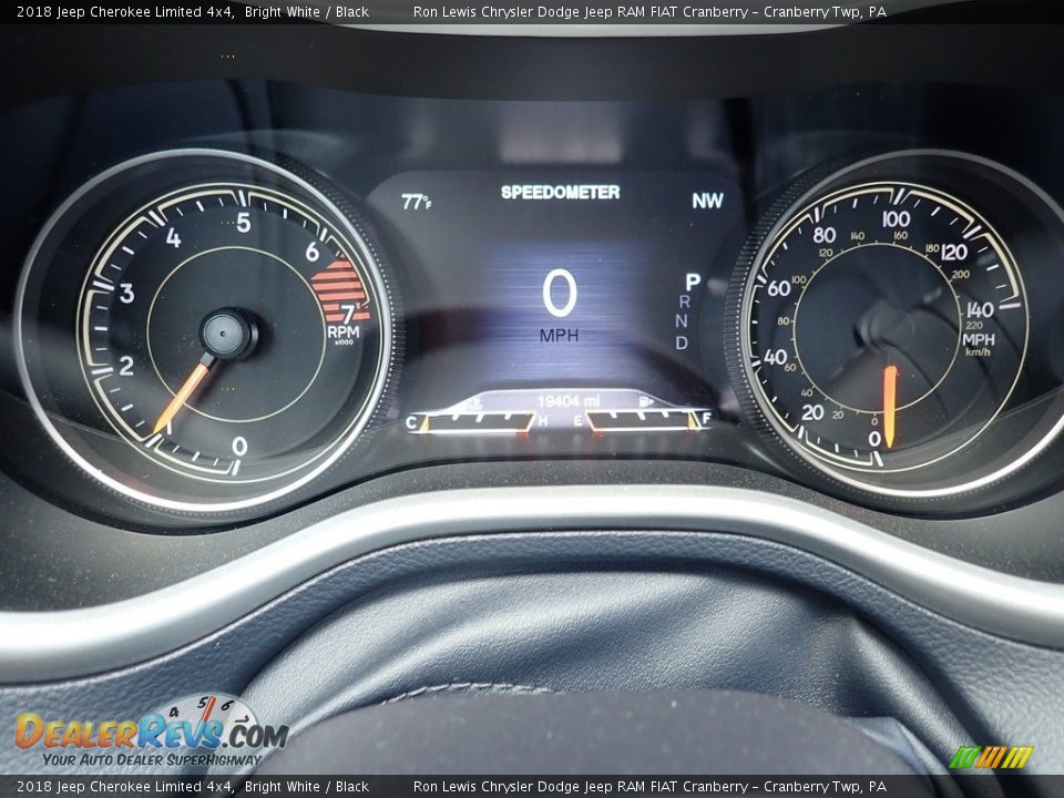 2018 Jeep Cherokee Limited 4x4 Bright White / Black Photo #16