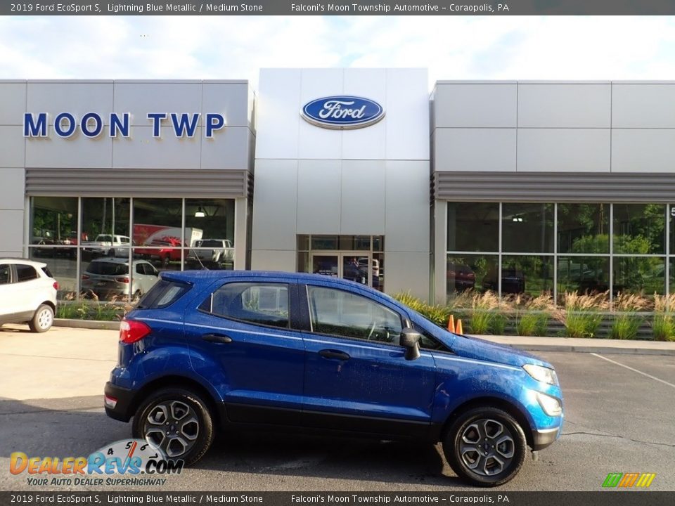 2019 Ford EcoSport S Lightning Blue Metallic / Medium Stone Photo #1