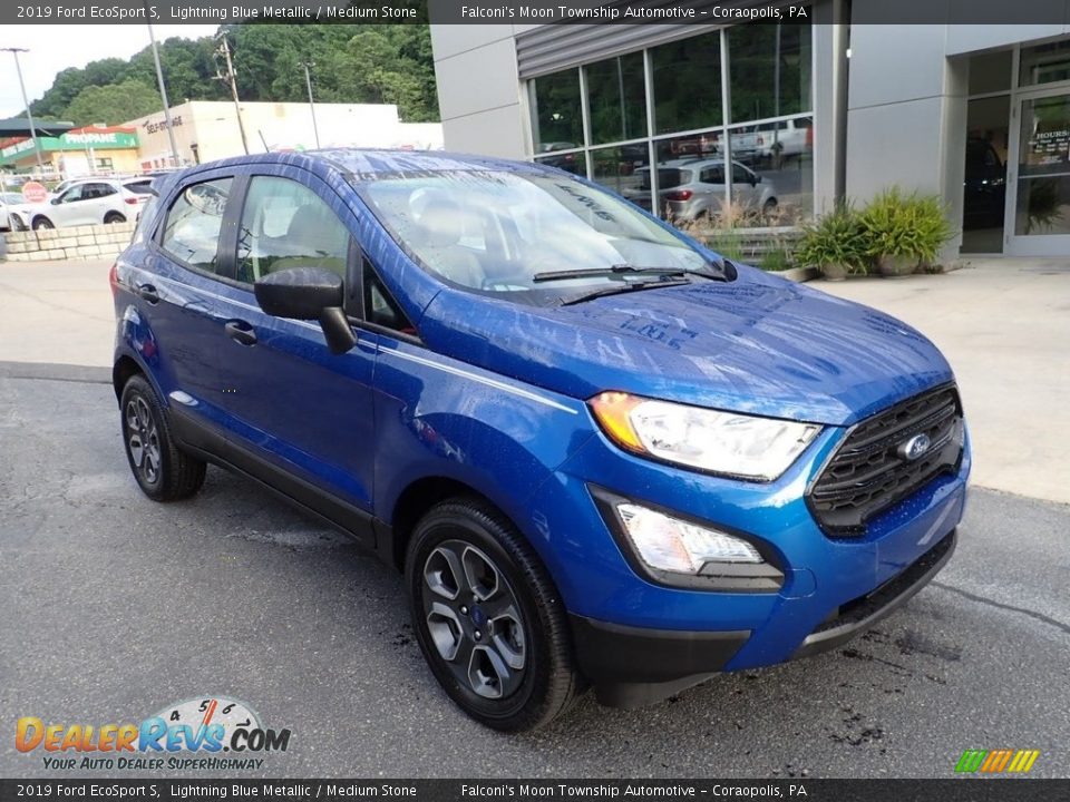 2019 Ford EcoSport S Lightning Blue Metallic / Medium Stone Photo #8