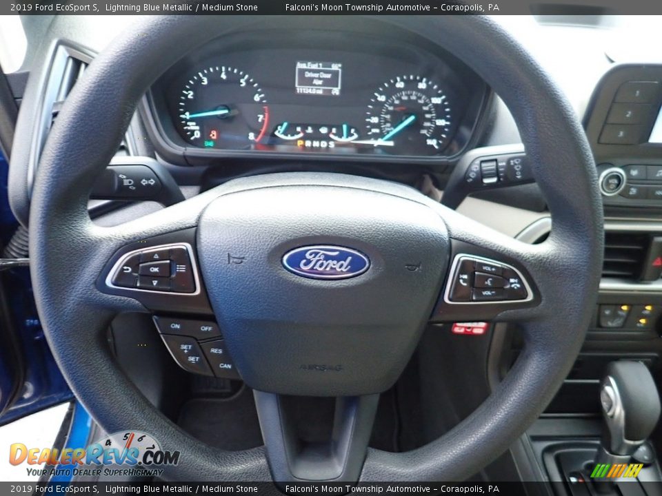 2019 Ford EcoSport S Lightning Blue Metallic / Medium Stone Photo #20