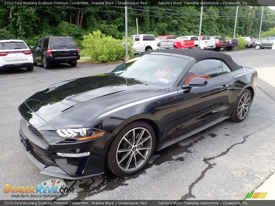 2019 Ford Mustang EcoBoost Premium Convertible Shadow Black / Showstopper Red Photo #6