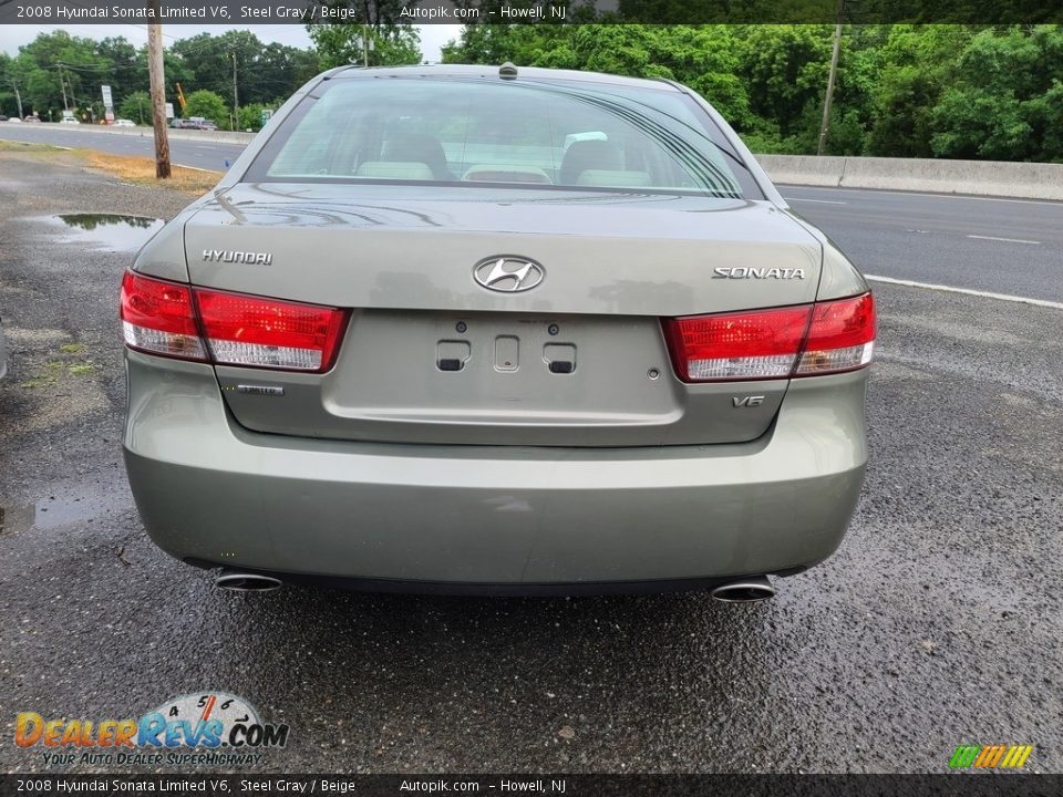 2008 Hyundai Sonata Limited V6 Steel Gray / Beige Photo #4