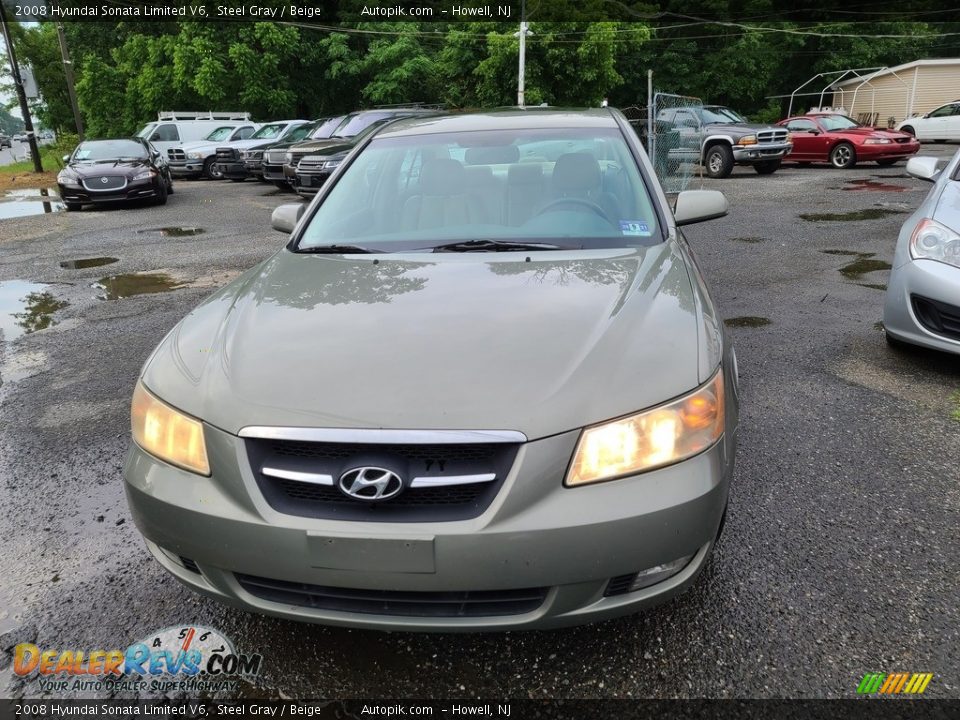 2008 Hyundai Sonata Limited V6 Steel Gray / Beige Photo #7