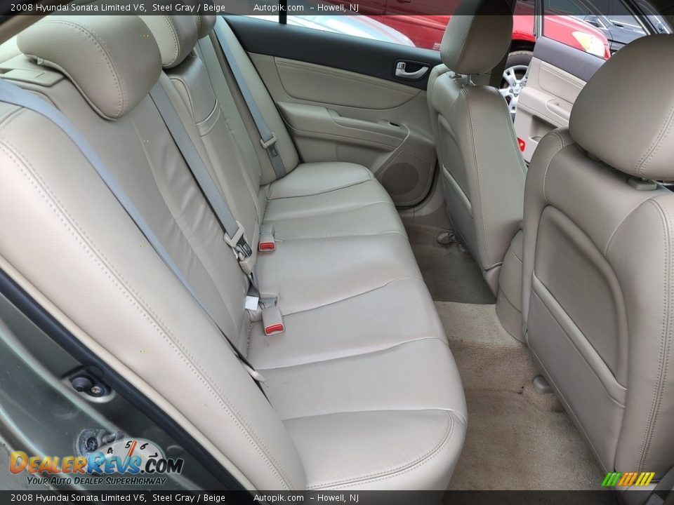 2008 Hyundai Sonata Limited V6 Steel Gray / Beige Photo #15