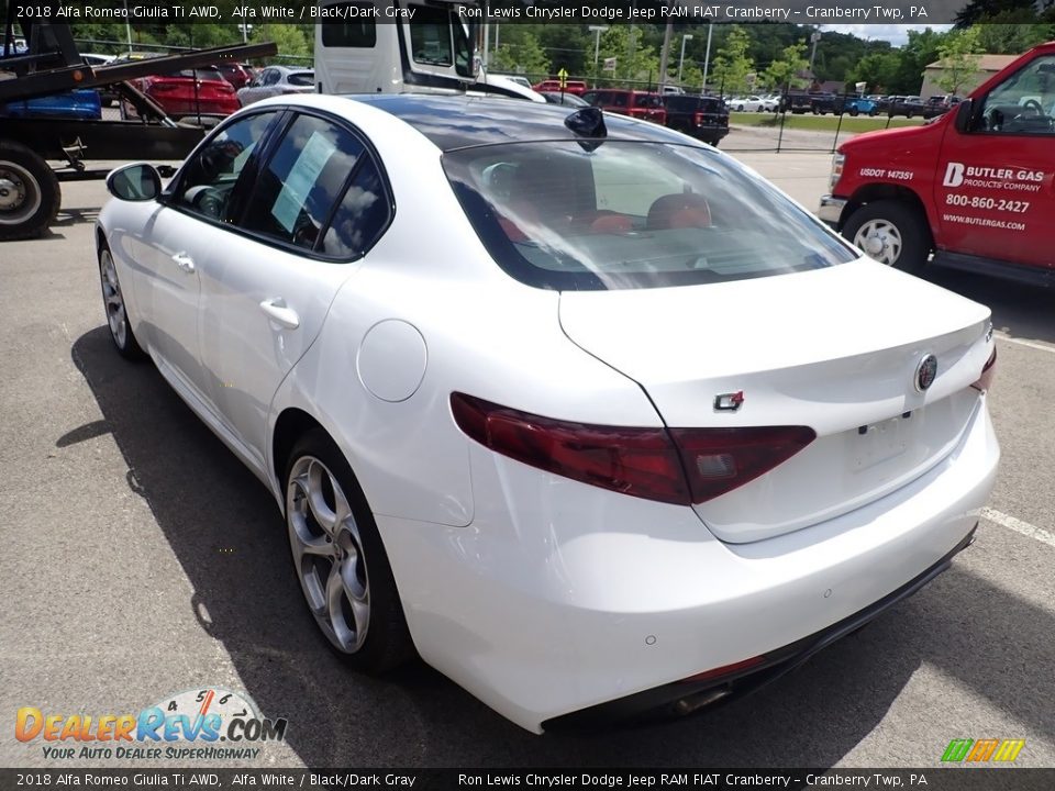 2018 Alfa Romeo Giulia Ti AWD Alfa White / Black/Dark Gray Photo #4