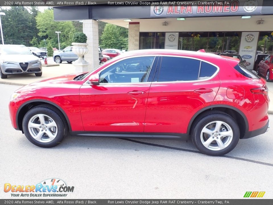 2020 Alfa Romeo Stelvio AWD Alfa Rosso (Red) / Black Photo #3