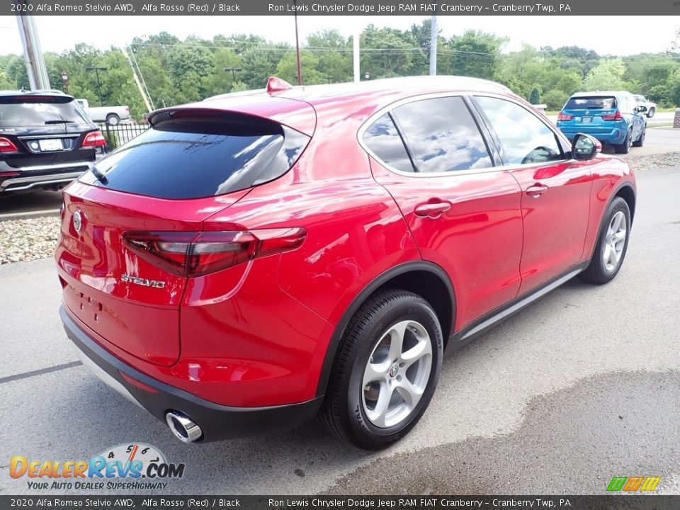 2020 Alfa Romeo Stelvio AWD Alfa Rosso (Red) / Black Photo #6