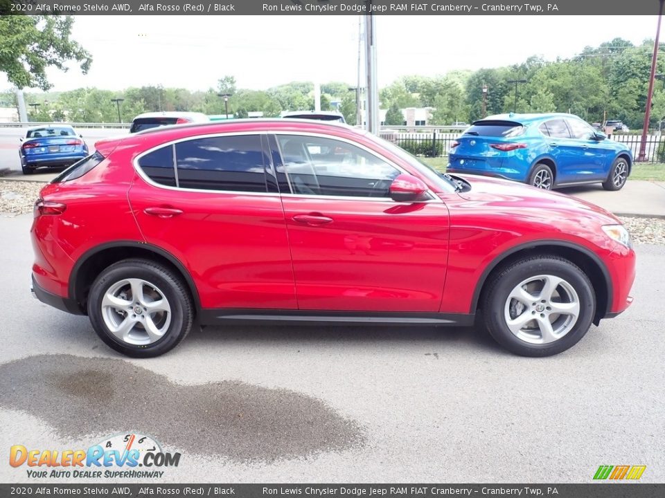 2020 Alfa Romeo Stelvio AWD Alfa Rosso (Red) / Black Photo #7