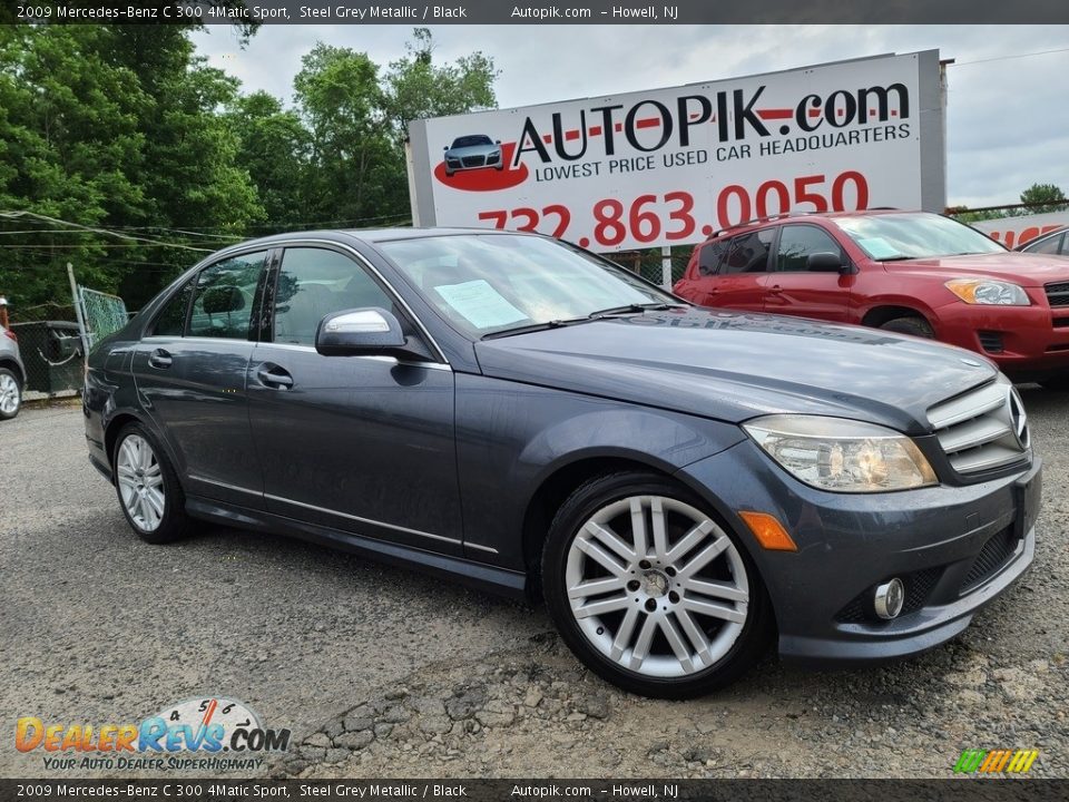 2009 Mercedes-Benz C 300 4Matic Sport Steel Grey Metallic / Black Photo #1